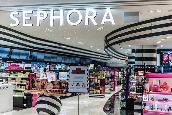 Σιγκαπούρη Μαρ 2020 Κατάστημα Sephora Μια Γαλλική Πολυεθνική Αλυσίδα Καταστημάτων — Φωτογραφία Αρχείου