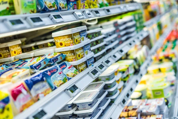 Ingapore Mar 2020 Olika Livsmedelsprodukter Som Bjuds Till Försäljning Ett — Stockfoto