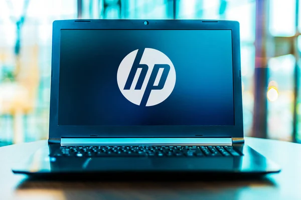 Poznan Pol März 2020 Laptop Mit Dem Logo Von Einem — Stockfoto