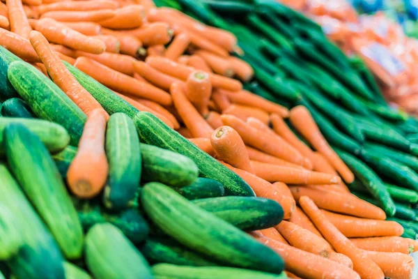 Surtido Verduras Frescas Puestas Venta Supermercado — Foto de Stock