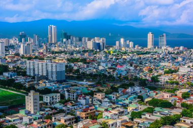 DA NANG, VİETNAM - 4, 2019: Vietnam 'ın Güney Merkez Sahili Da Nang Şehri