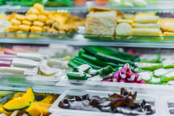 Comida Tradicional Asiática Ingredientes Platos Vendidos Restaurante Singapurense — Foto de Stock