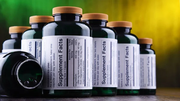 Samenstelling Met Voedingssupplementen Drugspillen — Stockfoto