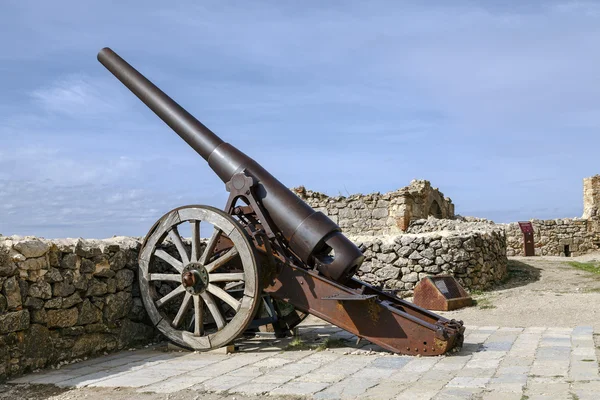 Tour de tir de canon à Morella Castle, Espagne — Photo