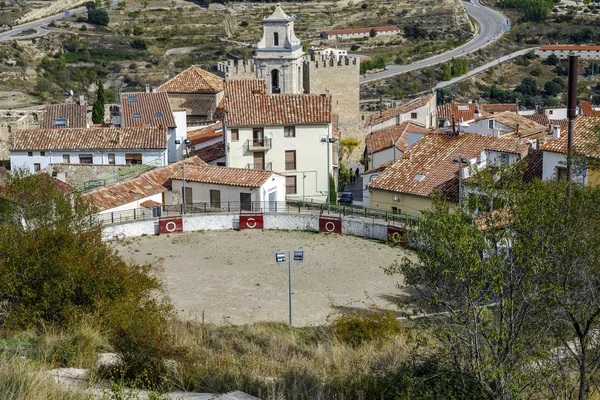 Arena walk byków Morella, Castellon, Hiszpania — Zdjęcie stockowe