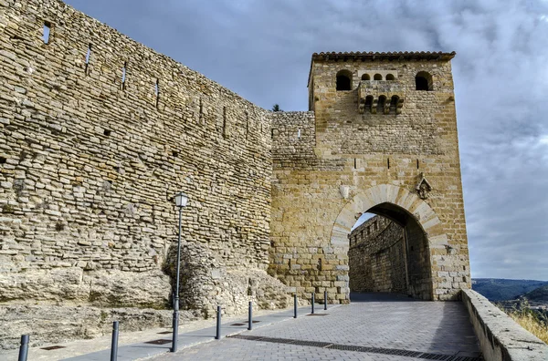 Porten till staden av Morella, Castellon Spanien — Stockfoto