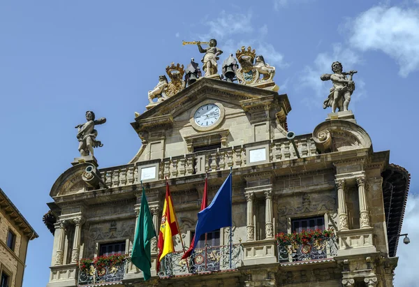 Stadhuis van pamplona, Spanje — Stockfoto