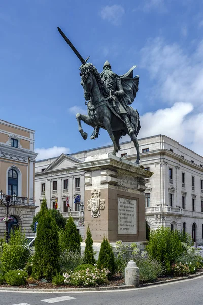 El Cid, Burgos, Spanyolország-szobor — Stock Fotó