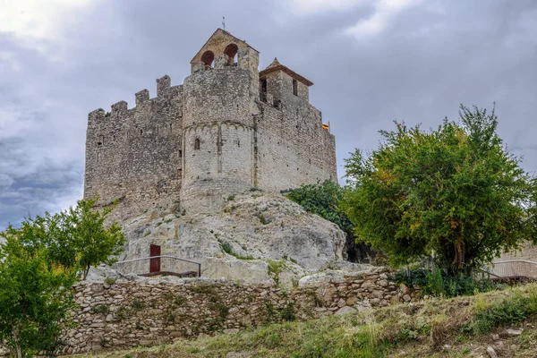 Středověký kamenný hrad Calafell, Španělsko — Stock fotografie