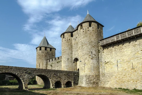 Carcassonne, Franciaország, unesco. Castle — Stock Fotó