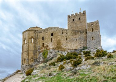 Loarre Castle (Castillo de Loarre) in Huesca Province Aragon Spain clipart