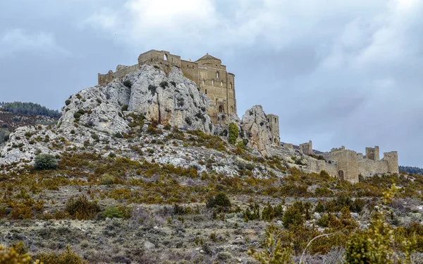 Castello di Loarre (Castillo de Loarre) nella provincia di Huesca Aragona Spagna — Foto Stock