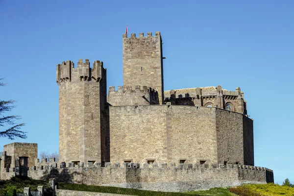 Średniowieczny zamek z Javier w Navarra. Hiszpania — Zdjęcie stockowe