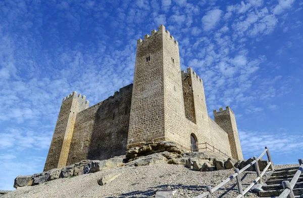 Castle in Sadaba with beauty sky in Saragossa, Spain — Stock Photo, Image