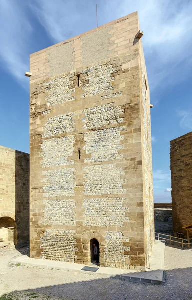 Den Templar slott av Monzón. Av arabiskt ursprung (900-talet) Huesca Spanien — Stockfoto