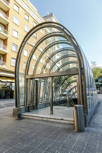 Access to modernist metro design in Bilbao Spain — Stock Photo, Image