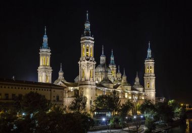 Bazilika Katedrali ayağı Saragossa İspanya Our Lady