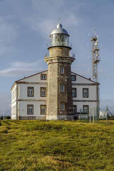 Beautiful lighthouse in Asturias in northern Spain Bay of Biscay — Stock Photo, Image
