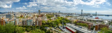 İspanya'nın barcelona şehir panoraması