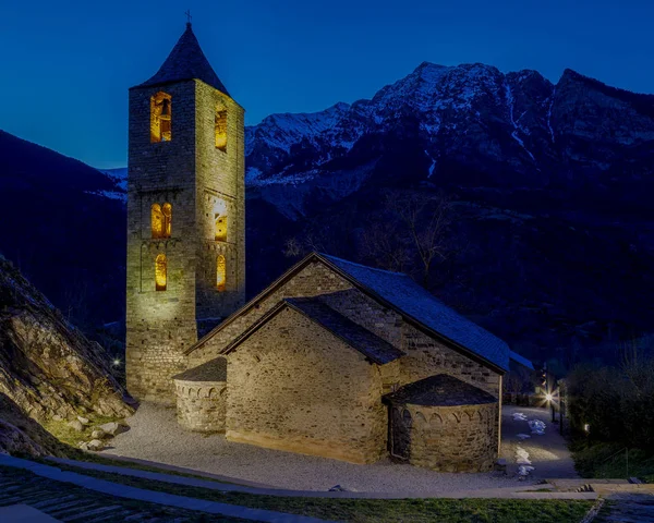 Roman kościół Sant Joan de Boi, Catalonia - Hiszpania — Zdjęcie stockowe