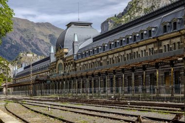 Canfranc railway station, Huesca, Spain clipart