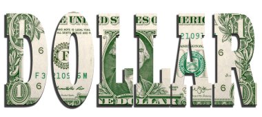 Doları kelime harf ve arka plan Usd fatura işleme ile yapılan