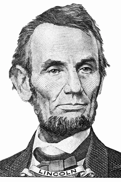 링컨 1 달러 지폐의 얼굴 — 스톡 사진