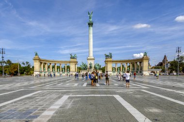 Budapeşte, Macaristan 'daki Kahramanlar Meydanı.