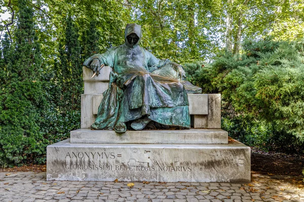 Estátua do Anônimo Na Hungria, Hungary.installed em 1903 — Fotografia de Stock