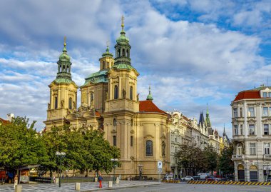 Kilise St. Nicolas Prag, Çek Cumhuriyeti. Eski Şehir Meydanı