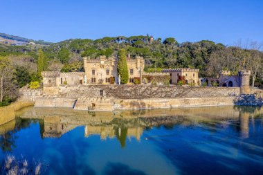 Jalpi Castle in Arenys de Munt Barcelona Spain clipart