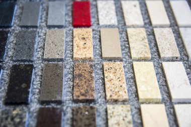 Granit tezgah renk örnekleri. Mermer, taş malzeme, taş - nesne, kiremit, inşaat malzemesi
