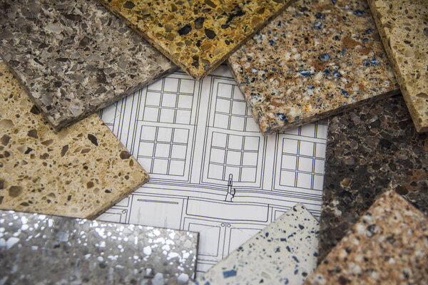 Kitchen and Bathroom Counter Tile. Kitchen, Domestic Bathroom, Kitchen Counter, Tile, Home Addition