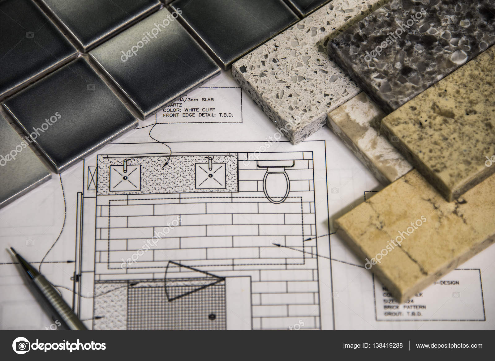 Bathroom Renovation Planning — Stock Photo © studiodin 138419288