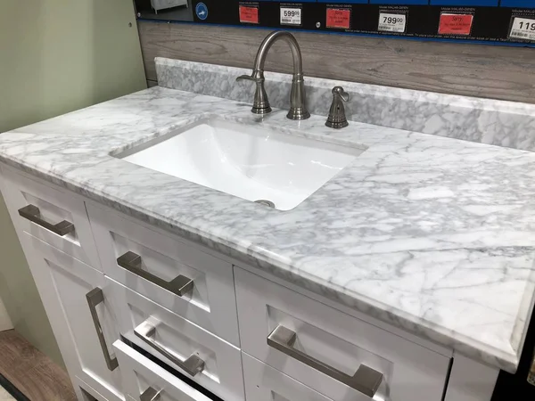Granite Countertop Modern Bathroom — Stock Photo, Image