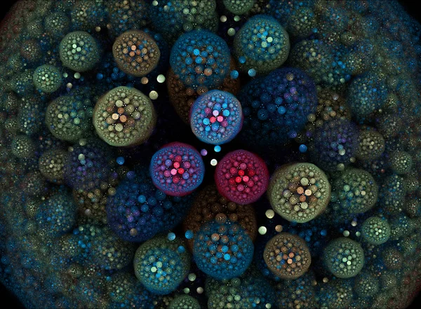 Micróbios ao microscópio — Fotografia de Stock