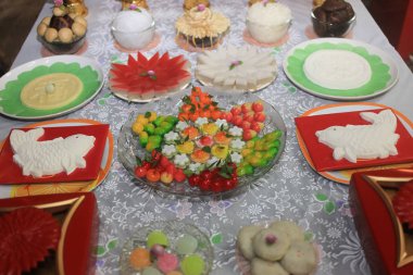 Tablo için ay Festivali dua dua et gıda