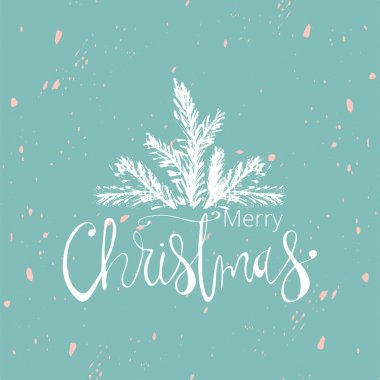 Elle çizilmiş evrensel kart mutlu tatil mutlu Noeller vektör grafik arka plan için davetiye, tebrik kartları, posterler, kapakları, kartpostallar, vb. Vektör çizim