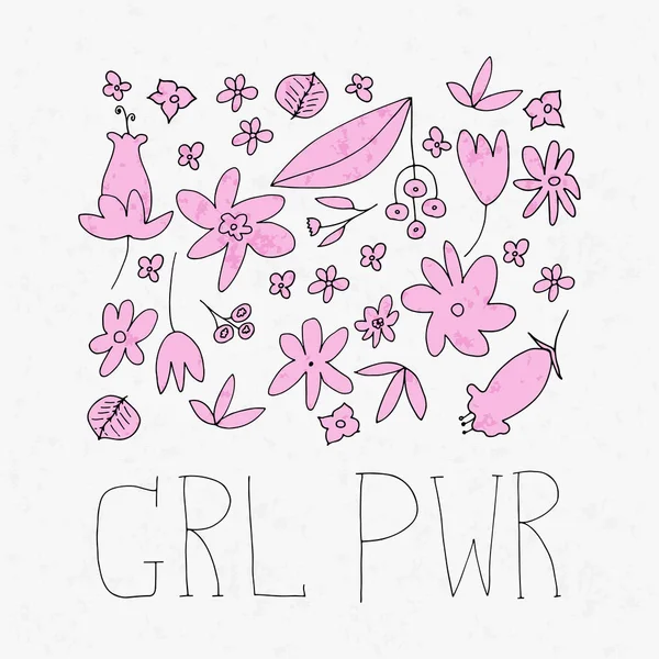 Girl Power vectorillustratie. — Stockvector