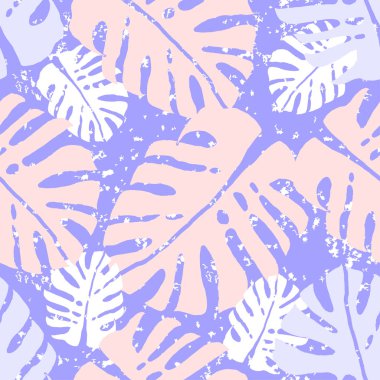 Tropikal Monstera desen