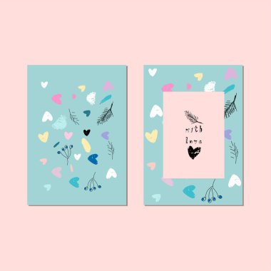 Tebrik kartı güzel soyut el çekilmiş