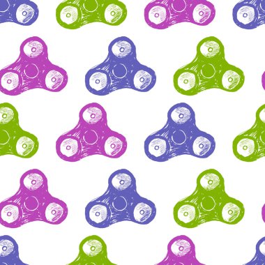 Beyaz arka plan üzerinde izole renkli topluca spinners tasarımını illüstrasyon vektör