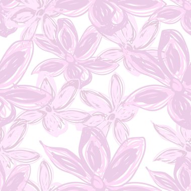 vektör çizim tasarım güzel pastel çiçek sorunsuz doku deseninin 