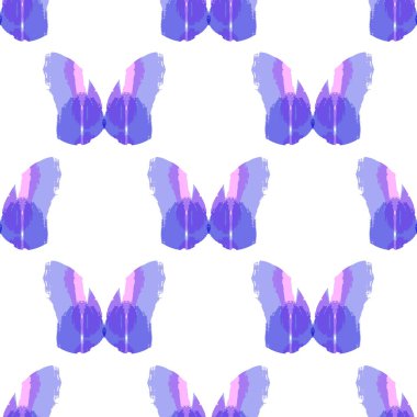 mor renkli kelebek Dikişsiz desen vektör çizim tasarımı