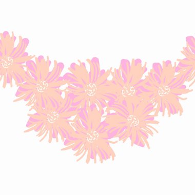 vektör çizim tasarımı pembe pastel çiçek sorunsuz doku deseninin 