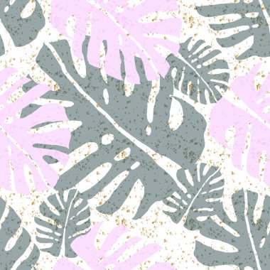 Dikişsiz desen arka plan vektör çizim tasarım güzel yeşil yaprakları