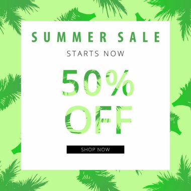 vektör çizim tasarım Trendy % 50 farklı şekil ve dokular ile satışı büyük başlığı. 