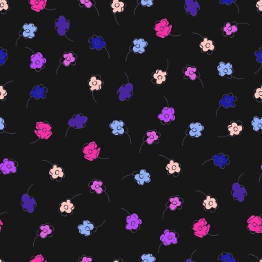 vektör çizim tasarım küçük çiçekler sorunsuz doku desen arka plan