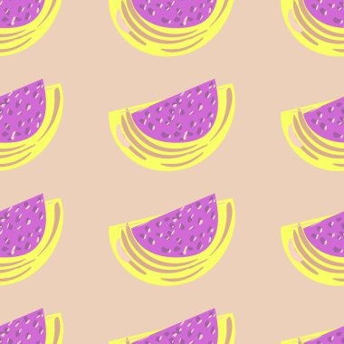 Egzotik meyve Dikişsiz desen vektör çizim tasarımı