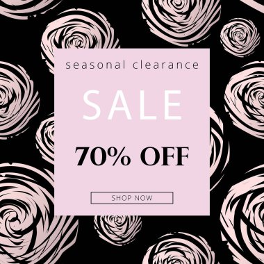 vektör çizim tasarım moda satışı büyük başlığı